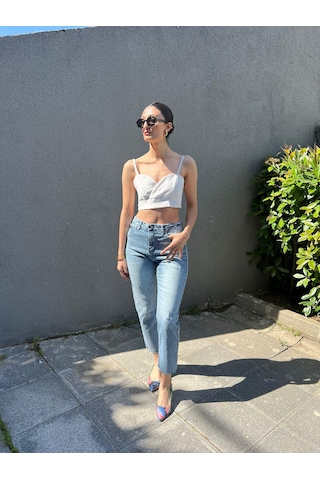 Lavessa Beyaz Crop Büstiyer -228 Beyaz