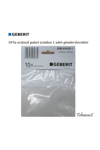 Geberit 816.418.00.1 12cm Rezervuar Boşalma Contası Şeffaf