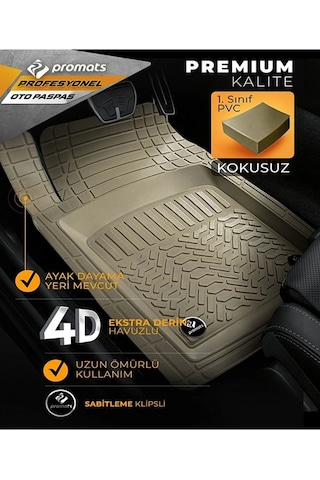 Bermot Hyundai İ30 2012-2016 4d Oto Paspas Profesyonel Bej