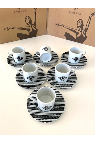 Porland Elenco Vintage 6 Kişilik Kahve Takımı