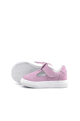 Rakerplus Bheem Hakiki Deri Pudra Cırtlı Bebek Sneaker Sandalet Pudra