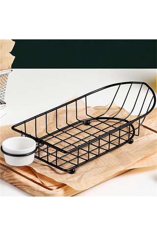 Sones Dövme Demir Meyve Taşınabilir Depolama Sepeti Ekmek Patates Kızartması Kızarmış Atıştırmalıklar Taşınabilir Sepet Tek Bardak Tekne Diğer