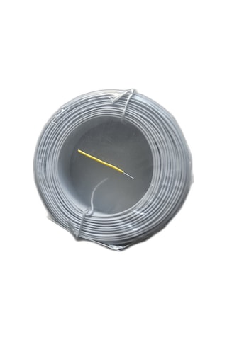 Tek Damarlı Kalaylı Tam Bakır Zil Teli Montaj Teli 0.50 Mm 100 Metre Beyaz Zil Kablosu