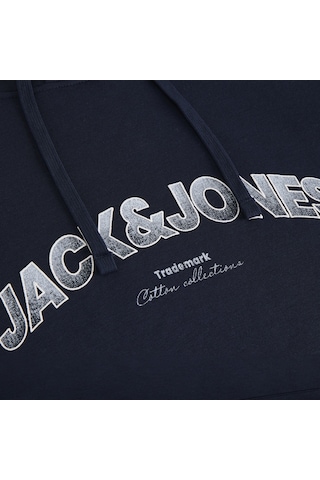 Jack & Jones Erkek Regular Fit Gögüs Baskili Sweatshirt - Avery - 12298451 Lacivert