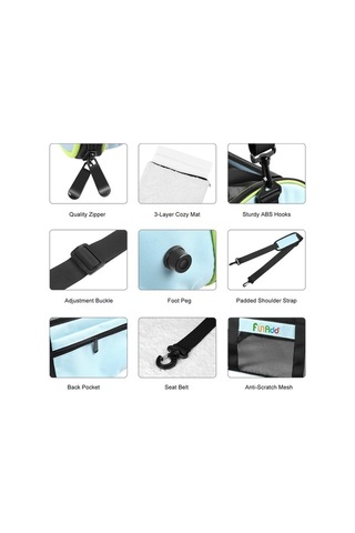 Dm Cbtx Funadd Pet Seyahat Taşıma Çantası - Omuz Askılı Katlanabilir Tote Mavi