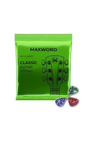 Maxword Gt-classic Kaliteli Klasik Gitar Teli 1 Takım Set Pena Hediye