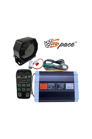 Space Polis İtfaiye Ambulans Sireni Uzaktan Kumandalı 300w Bluetooth Ve Mp3 Özellikli / Sssr49 O A581182023