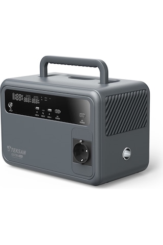 Teksan Go On 600w Taşınabilir Güç İstasyonu, Güneş Paneliyle Şarj Desteği, Hafif, Lifepo4, Led