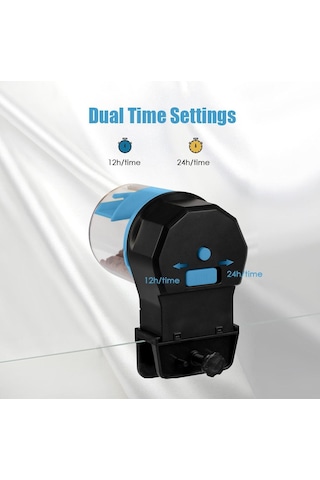 Akvaryum Otomatik Balık Besleyici Balık Tankı Zamanlayıcı Besleyici Elektrikli Ayarlanabilir Balık Yemi Dağıtıcı