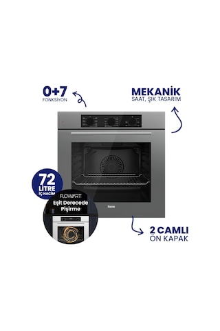 Chef Edition Turbolu Gri 3'lü QBL62CPR-LN388-D088SA Ankastre Set