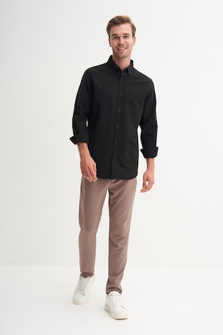 Cazador Regular Fit Erkek Uzun Kollu Gömlek Siyah 23085 Siyah