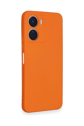 Vivo Y16 Kılıf Nano İçi Kadife Silikon - Turuncu D971d