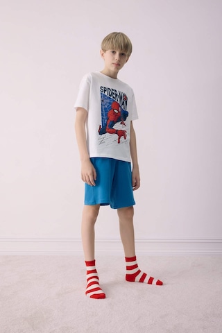 DeFacto Erkek Çocuk Marvel Spiderman Pijama Takımı Kısa Kollu Üst Şort E0343A825SMWT34