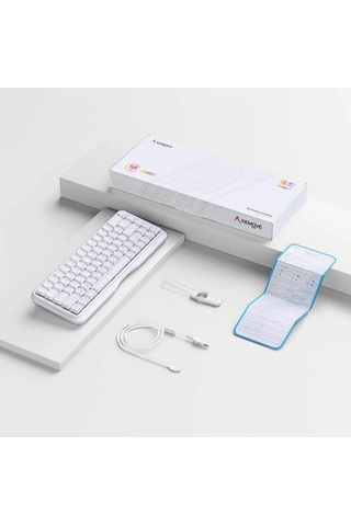 Miaxtreme K68se %65 Sade Tasarım Usb Beyaz Mekanik Red Switch Gaming Oyuncu Klavyesi Aparat li