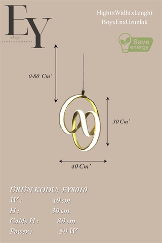 Ey Shop Gold Venüs Model 3 Renk Led Kumandalı Avize Gold