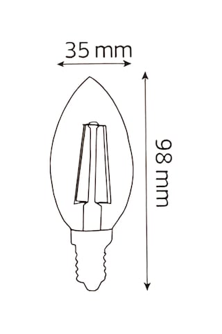 Horoz 001-013-0004 Filament Led Ampul 4w E14 Duy Beyaz Işık - 10 Lu Paket