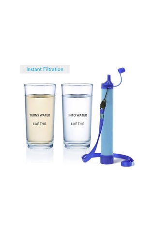 Teltree Acil Durumlar İçin Taşınabilir Su Filtresi, Kamp Ve Doğa Yürüyüşlerinde Kullanım İçin Pratik Çözüm, 1500l Kapasiteli. Mavi