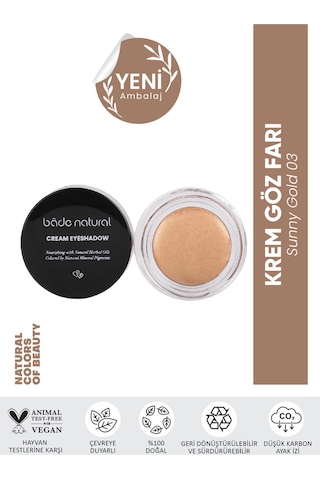 Bade Natural Krem Göz Farı 03 Sunny Gold