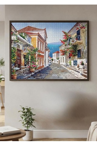 Sahil Sokak Ve Limana Karşı İkili Set - 1000 + 500 Parça İkili Puzzle Seti