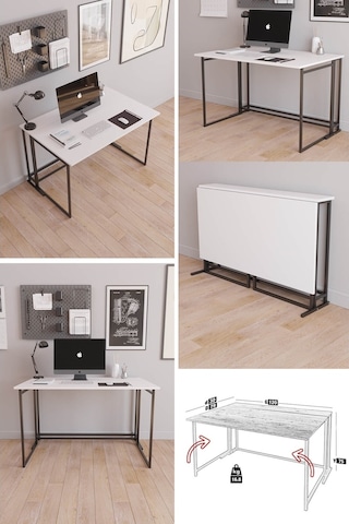 Fahrettinküçük Worklife Çalışma Masası Bilgisayar Masası Çizim Masa Katlanır