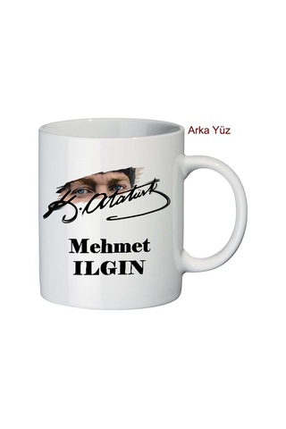 Kemal Atatürk Imzalı Kişiye Özel Kupa Bardak