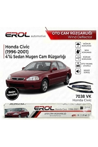 Honda Civic 1996-2001 4'lü Sedan Mugen Cam Rüzgarlığı