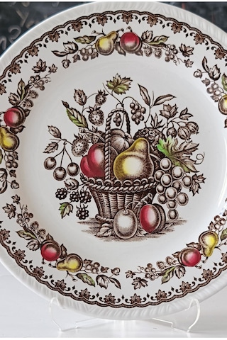 Nurantik Windsor İngiliz Servis Tabağı Meyveli 25 Cm Çok Renkli