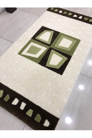 Saray Halı Samyeli 10818 Wy 80X150 Yeşil Krem Küçük Ölçü Halı !
