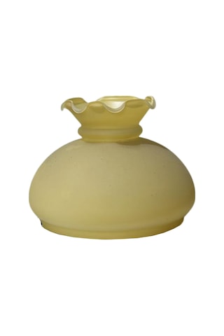 Aladdin Cam Eski Tip Otantik Tasarım Eski Model Yedek Avize Camı Çap 17 Cm Beyaz