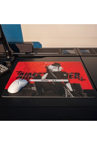 Dream Gamer Aim Stormer Thunder Glass Mousepad - Speed Yüzey Red-450 X 400 Mm