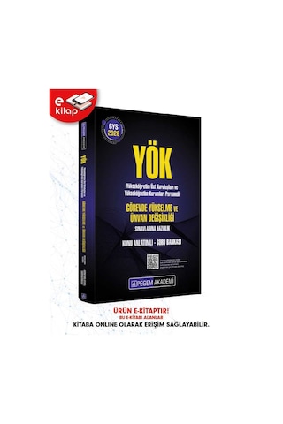 2026 Gys Yök Görevde Yükselme Ve Ünvan Değişikliği Sınavlarına Hazırlık Konu Anlatımlı Soru Bankası E-kitap
