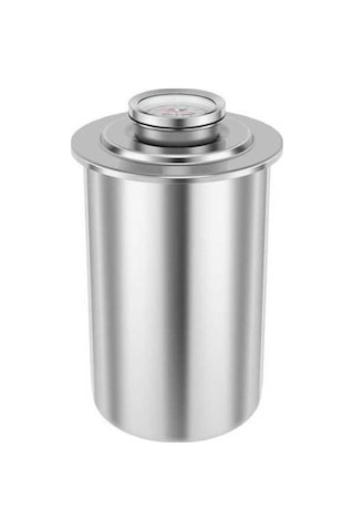 Novahub Lezzetli Ev Yapımı Şarküteri Etleri İçin Buharda Pişir Et Kovası Paslanmaz Çelik, Termometreli, Büyük Kapasiteli Gümüş