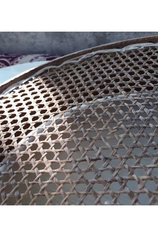 Kalbur Keçi Derisinden 40x40x10 CM Geniş Gözenekli Halbur Elek Kahverengi