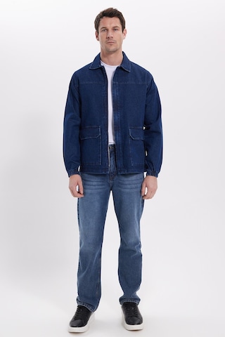 Tudors Erkek Relax Fit Rahat Kesim Çift Cep Denim Lacivert Kot Mont Gömlek-42027 Lacivert