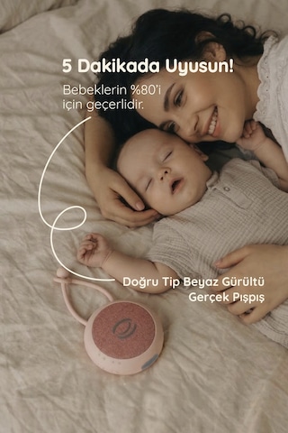 Beyaz Gürültü Cihazı | 33 Sesli, Pışpışlı ve Ninnili Radyasyon İçermeyen Bebek Uyku Arkadaşı