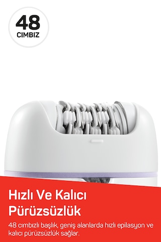Arzum Ar5173 Sateen Touch Şarjlı Epilasyon Cihazı, Beyaz