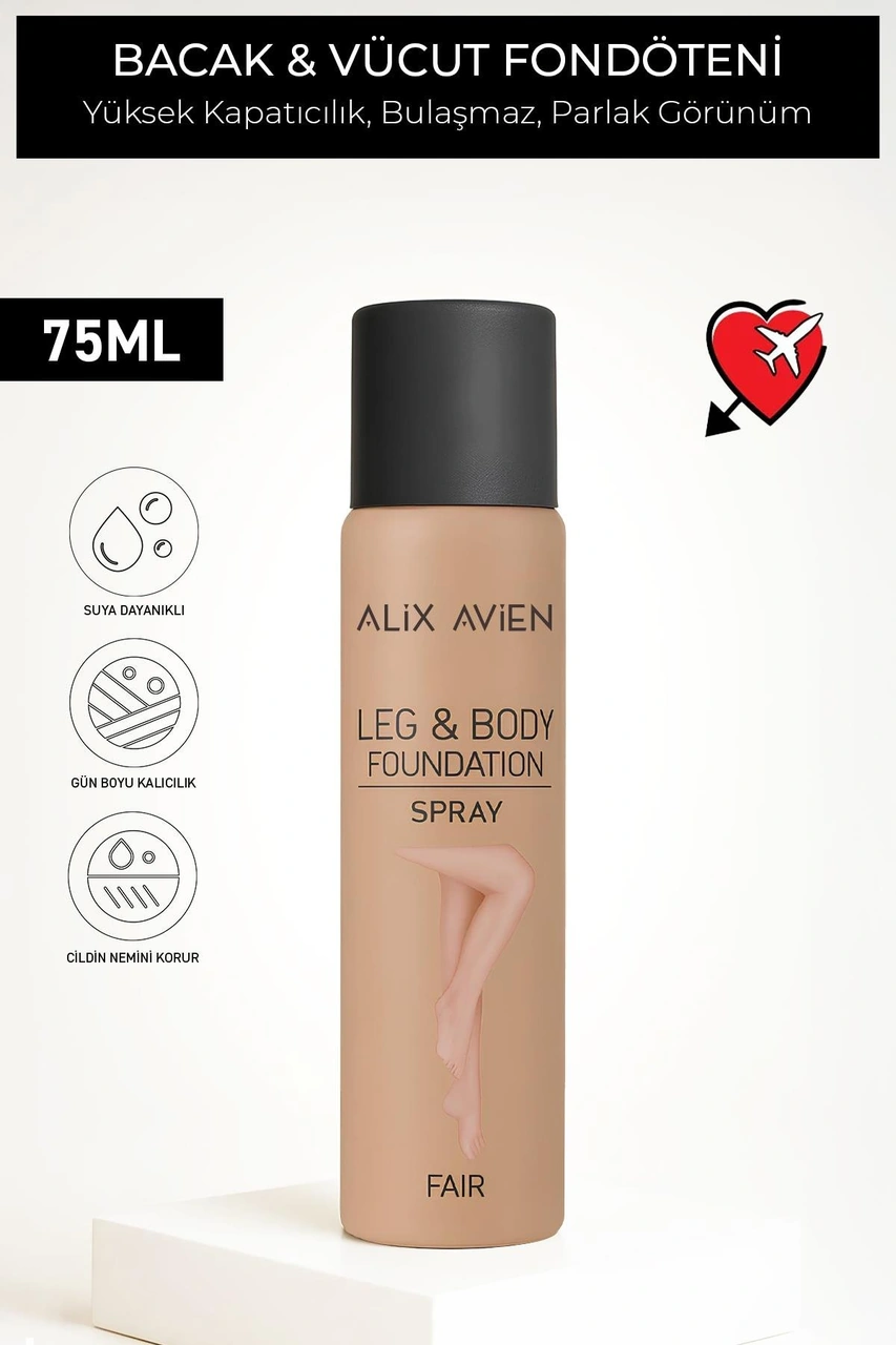 Alix Avien Vücut Makyajı Bronzlaştırıcı Etki Sprey Çorap Fondöteni Fair 75 ML