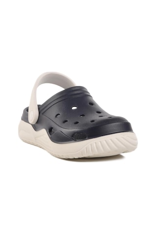 Lacivert-beyaz Hafif Eva Taban Unisex Sabo Terlik Stella Z Lacivert - Beyaz
