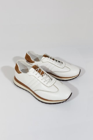 Dgn 611 Erkek Sneakers Ayakkabi Beyaz Taba Nubuk