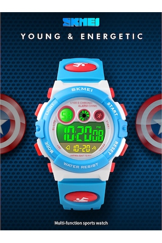 Yunboo Skmeı 1451 Çocuklar İçin Dijital Saat - 50m Su Geçirmez, Gösterge Işıklı, Alarmlı, Kronometreli Sporluk Öğrenci Kol Saati Pembe Çok Renkli