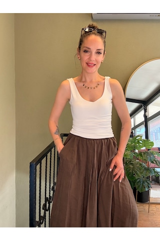 Ali Butik Ekru Korseli Polyamid Atlet