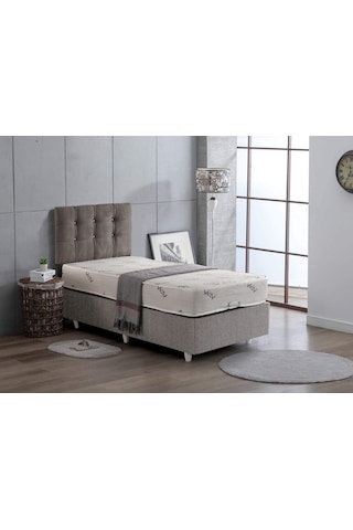 Azrayatakmobilya Tek Kişilik Yatak+Baza+Başlik (Ortopedik)