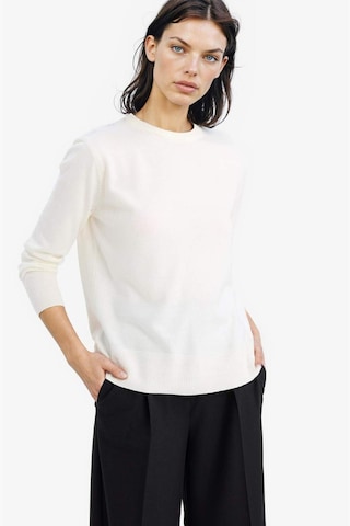 Defacto - Relax Fit Bisiklet Yaka Triko Kazak C0058AX24WN Ekru