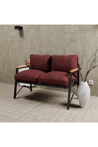 Mb Garden Furnıture Simetri Model, Balkon, Mutfak, Bahçe, Cafe,metal Koltuk Takımı, Bahçe Takımı , Çay Seti,ikili Koltuk Bordo