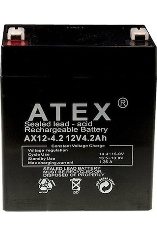 Atex Ax12-4.2 12 Volt 4.2 Amper Kuru Akü 90x70x101 Mm