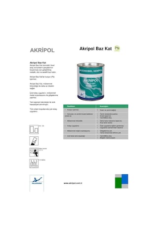 Akzonobel Akripol Bazkat Bmw 475l Safir Siyah Akrilik Sonkat Oto Boyası 1 Litre