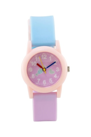 Şeker Desenli Açık Pembe Kız Çocuk Kol Saati Analog Saat St-304417