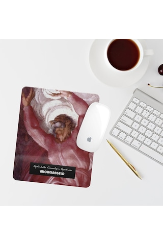 Michelangelo Aydınlıkla Karanlığın Ayrılması Bilek Destekli Dikdörtgen Mouse Pad Mouse Altlığı Mousepad