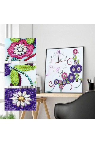 Ulzyvf 5d Elmas Saat Duvar Dekoru - Kolay Dıy Seti İle Özel Şekilli Saat Yapımı Diğer