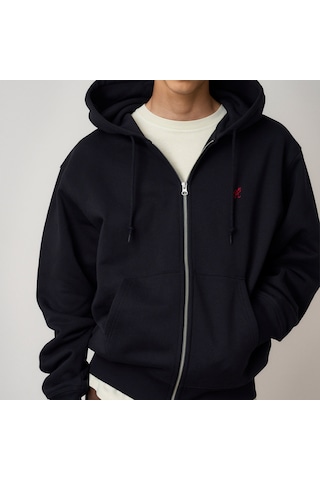 Gramicci One Point Hooded Zip Erkek Lacivert Sweatshirt G310-ft Lacivert